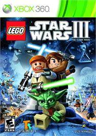 Box cover for Lego Star Wars 3 - The Clone Wars on the Microsoft Xbox 360.